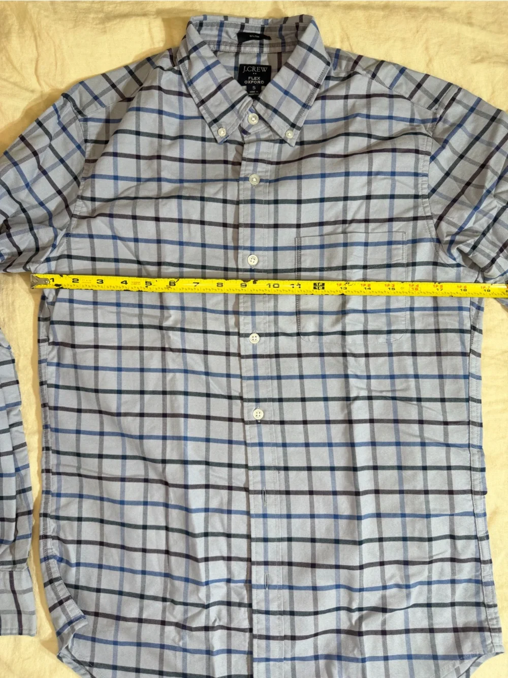 J. Crew Blue and Navy Plaid Button-Down Shirt